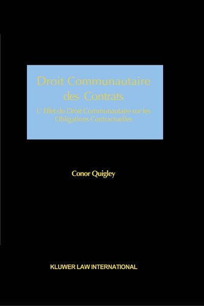 Produktbild: Droit Communautaire des Contrats