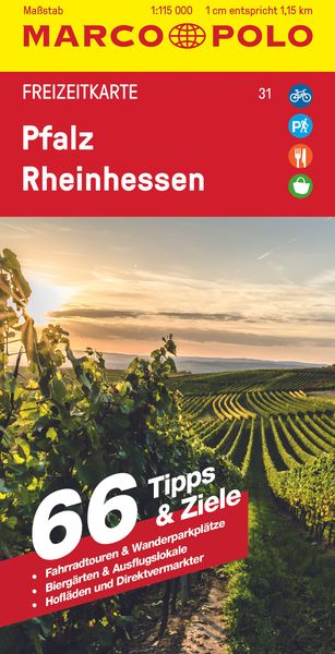 Produktbild: MARCO POLO Freizeitkarte 31 Pfalz, Rheinhessen 1:115.000