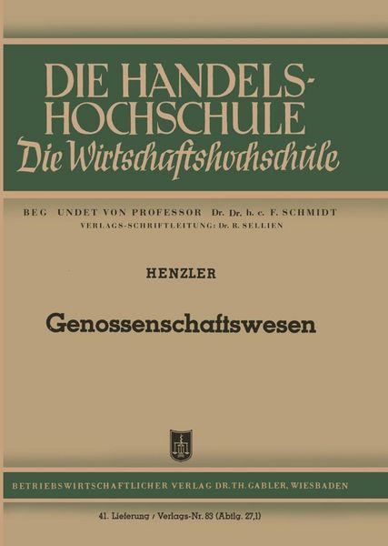 Produktbild: Genossenschaftswesen