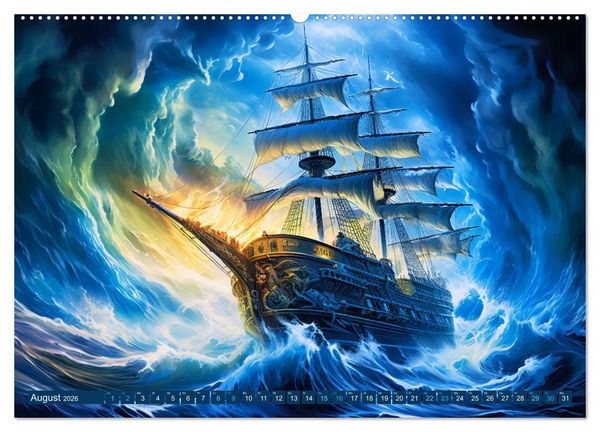 Produktbild: Seemannsgarn - Mythen, Legenden und Geschichten der Seefahrer (Wandkalender 2026 DIN A2 quer), CALVENDO Monatskalender