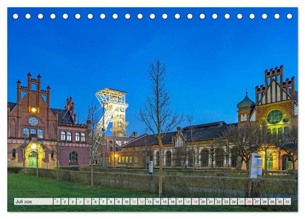Produktbild: Das Ruhrgebiet bei Nacht (Tischkalender 2026 DIN A5 quer), CALVENDO Monatskalender