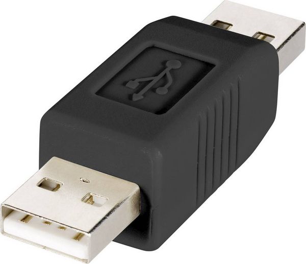 Produktbild: Renkforce USB 2.0 Adapter [1x USB 2.0 Stecker A - 1x USB 2.0 Stecker A] rf-usba-02 vergoldete Steckkontakte