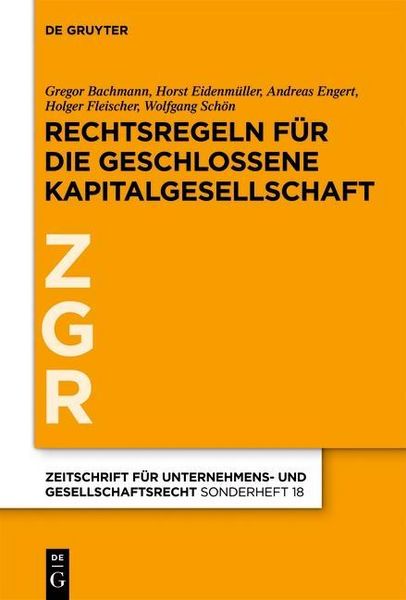 Produktbild: Rechtsregeln f&uuml;r die geschlossene Kapitalgesellschaft