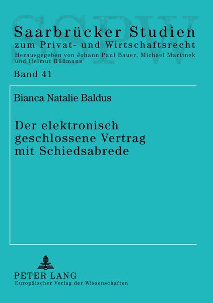 Produktbild: Der elektronisch geschlossene Vertrag mit Schiedsabrede