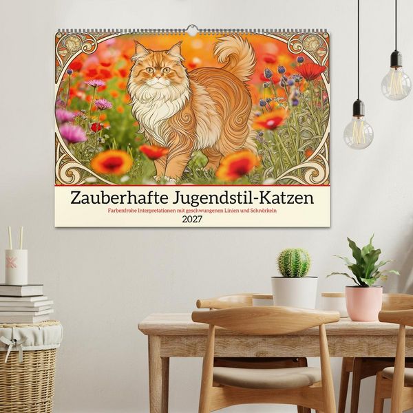 Produktbild: Zauberhafte Jugendstil-Katzen (Wandkalender 2027 DIN A2 quer), CALVENDO Monatskalender