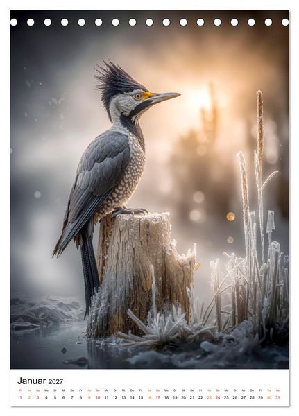 Produktbild: Tiere im Winter - eisige Eleganz (Tischkalender 2027 DIN A5 hoch), CALVENDO Monatskalender