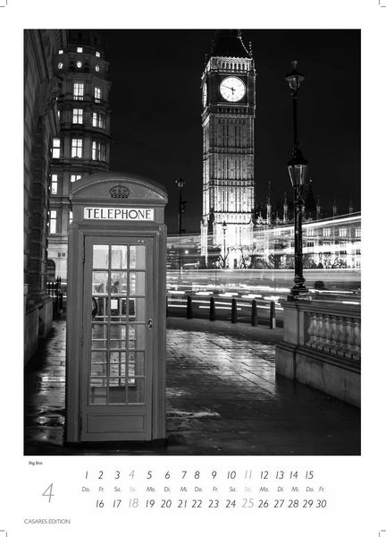 Produktbild: London schwarz-weiss Kalender 2027 &ndash; Wandkalender | Fotokalender England 29x21cm -| Perfekt f&uuml;r Liebhaber London & Geschenkidee