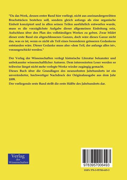 Produktbild: Die Grundlagen des neunzehnten Jahrhunderts