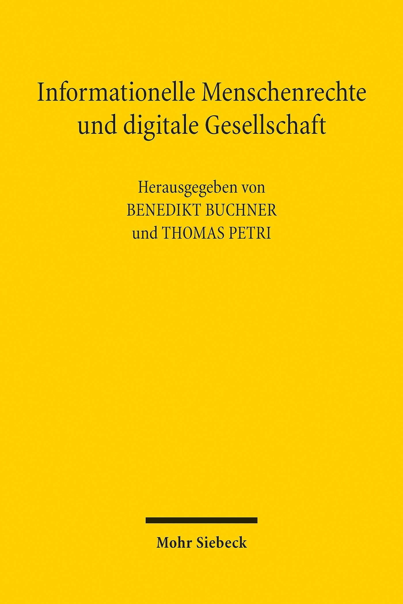 Produktbild: Informationelle Menschenrechte und digitale Gesellschaft