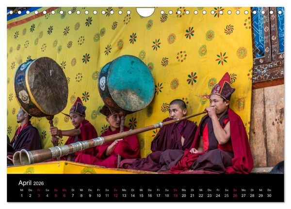 Produktbild: Bhutan - Reise durch das Land des Donnerdrachens (Wandkalender 2026 DIN A4 quer), CALVENDO Monatskalender