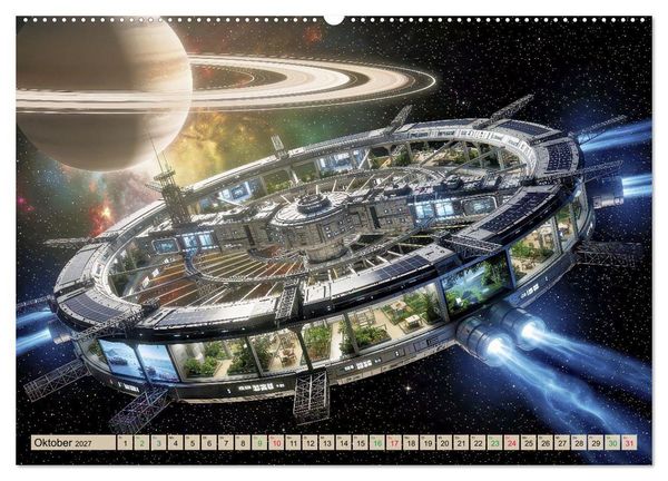 Produktbild: Gravitations-Raumschiffe (Wandkalender 2027 DIN A2 quer), CALVENDO Monatskalender