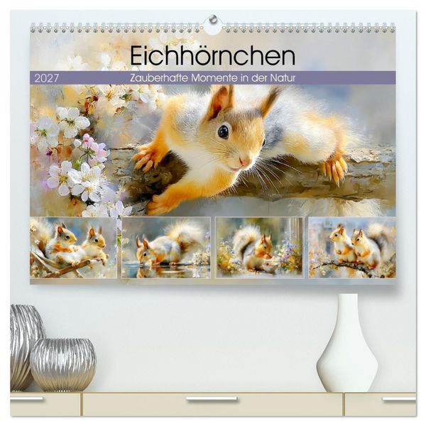 Produktbild: Eichh&ouml;rnchen. Zauberhafte Momente in der Natur (hochwertiger Premium Wandkalender 2027 DIN A2 quer), Kunstdruck in Hochglanz