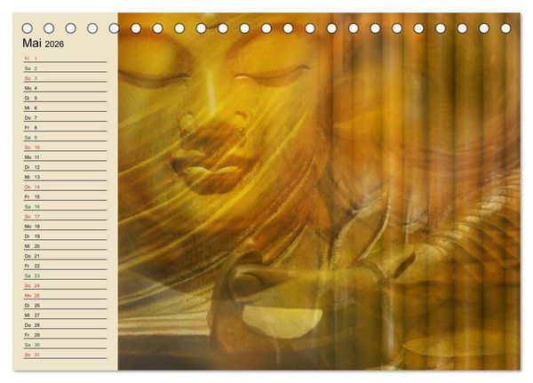 Produktbild: Buddha und Yin Yang (Tischkalender 2026 DIN A5 quer), CALVENDO Monatskalender