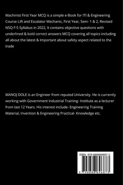 Produktbild: Machinist First Year MCQ