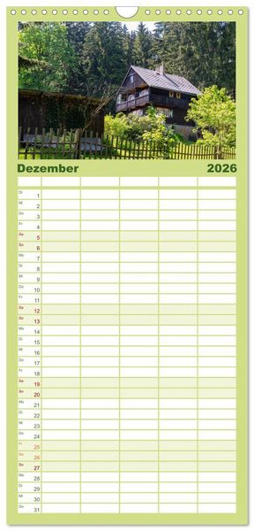 Produktbild: Familienplaner 2026 - Zauber des B&ouml;hmerwalds. Stille Sch&ouml;nheit im Westen Tschechiens mit 5 Spalten (Wandkalender, 21 x 45 cm) CALVENDO