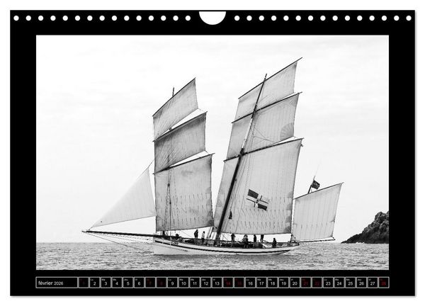 Produktbild: Voiles anciennes (Calendrier mural 2026 DIN A4 vertical), CALVENDO calendrier mensuel