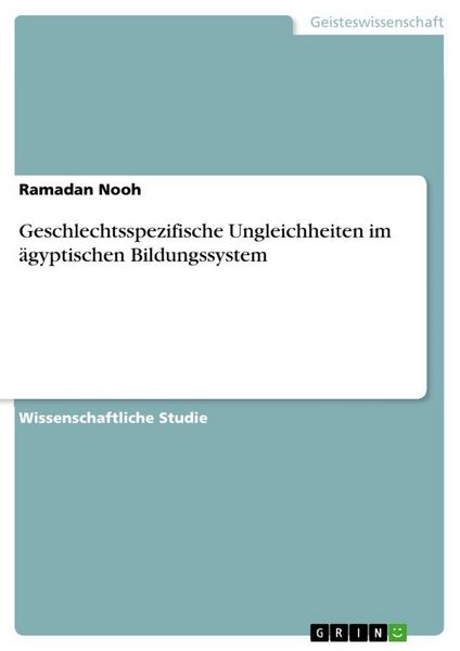 Produktbild: Geschlechtsspezifische Ungleichheiten im &auml;gyptischen Bildungssystem