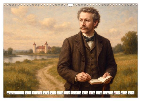 Produktbild: Theodor Fontane (Wandkalender 2026 DIN A3 quer), CALVENDO Monatskalender