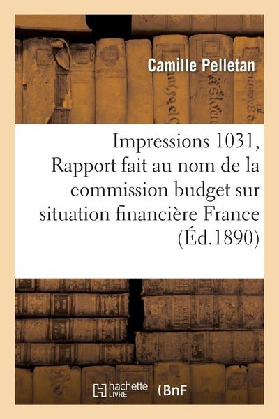 Produktbild: Impressions 1031, Rapport fait au nom de la commission budget sur situation financi&egrave;re de la France