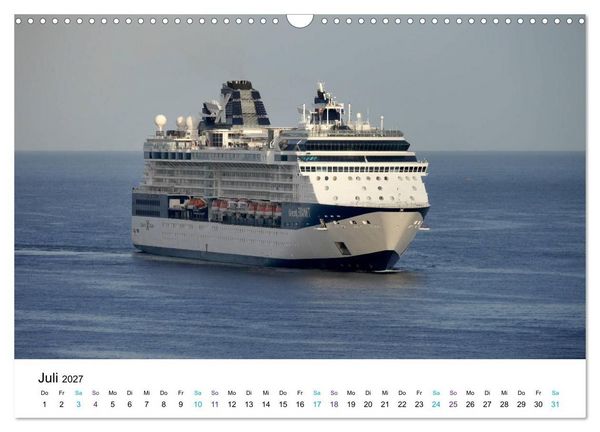 Produktbild: Riesen der Meere - Kreuzfahrtschiffe (Wandkalender 2027 DIN A3 quer), CALVENDO Monatskalender