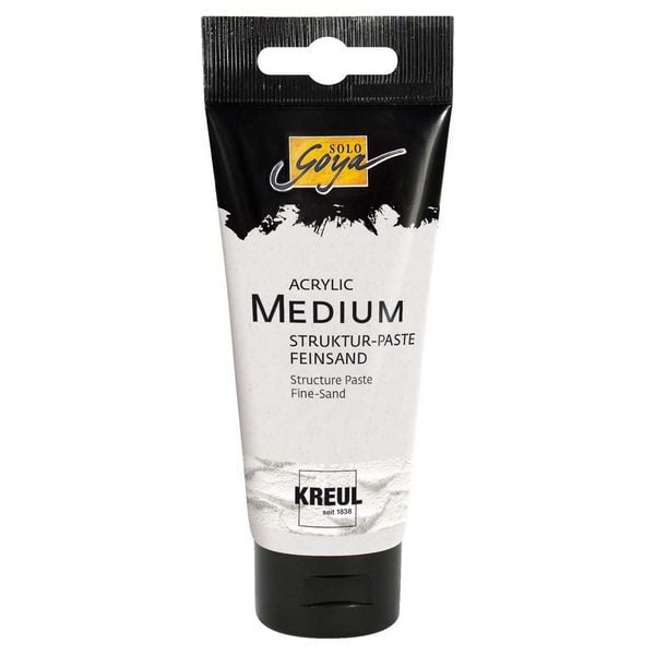 KREUL SOLO GOYA Acrylic Medium Struktur-Paste, Feinsand 100 ml Tube