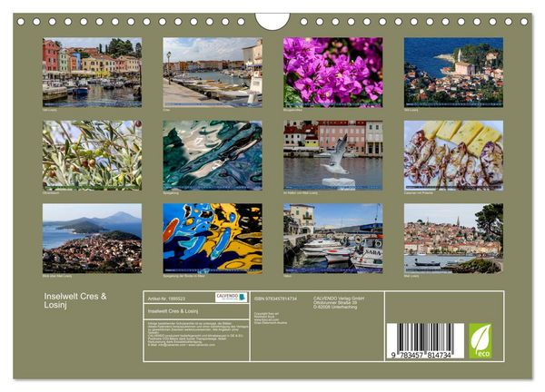Produktbild: Inselwelt Cres & Losinj (Wandkalender 2026 DIN A4 quer), CALVENDO Monatskalender