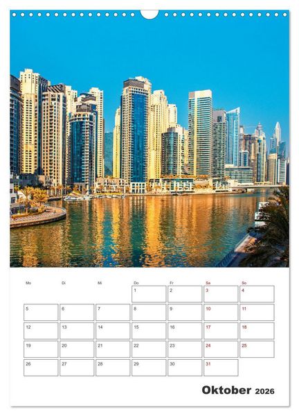 Produktbild: Dubai - Urlaubsplaner (Wandkalender 2026 DIN A3 hoch), CALVENDO Monatskalender