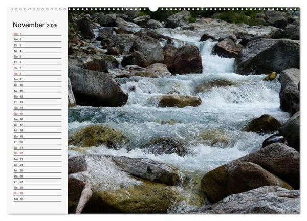 Produktbild: Wildwasser. Gebirgsb&auml;che und Wasserf&auml;lle (hochwertiger Premium Wandkalender 2026 DIN A2 quer), Kunstdruck in Hochglanz
