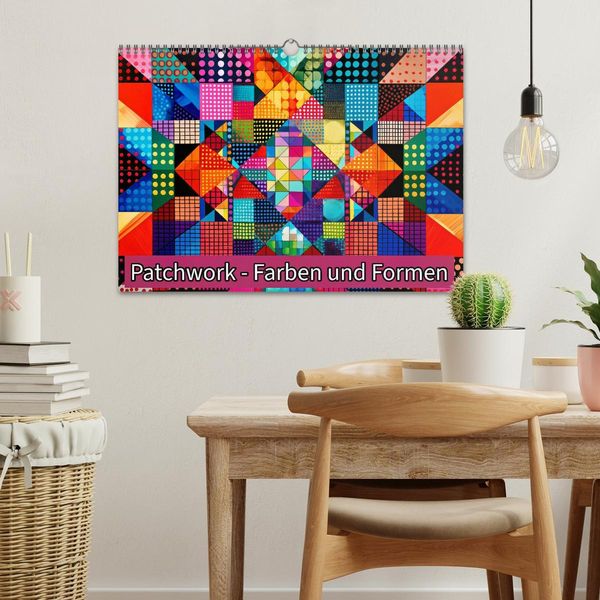 Produktbild: Patchwork - Farben und Formen (Wandkalender 2026 DIN A3 quer), CALVENDO Monatskalender
