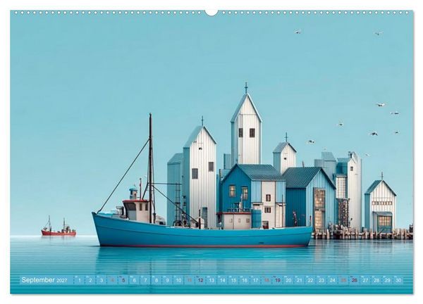 Produktbild: Hafenpoesie (Wandkalender 2027 DIN A2 quer), CALVENDO Monatskalender
