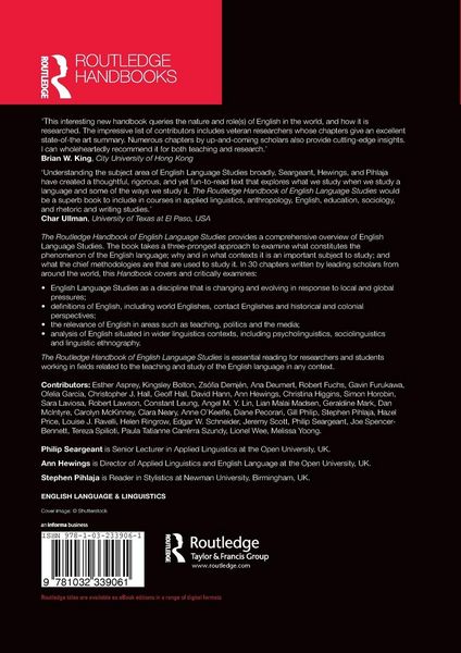 Produktbild: The Routledge Handbook of English Language Studies