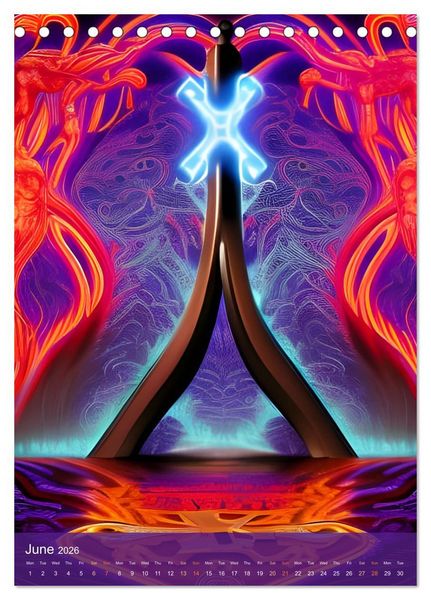 Produktbild: Prismatic Visions (Desk Calendar 2026 DIN A5 portrait), CALVENDO 12 Month DeskCalendar