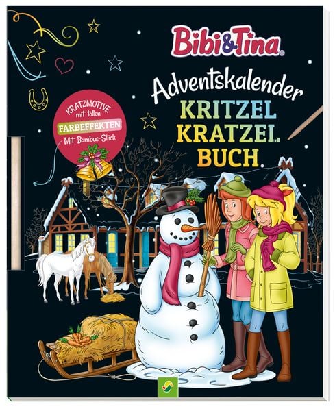 Produktbild: Bibi & Tina Adventskalender Kritzel-Kratzel Buch