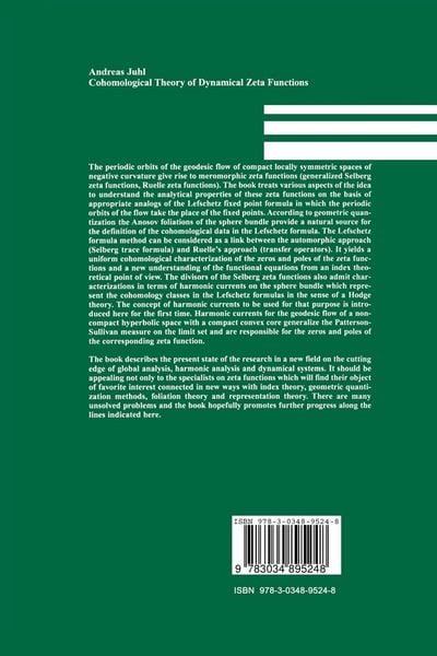 Produktbild: Cohomological Theory of Dynamical Zeta Functions