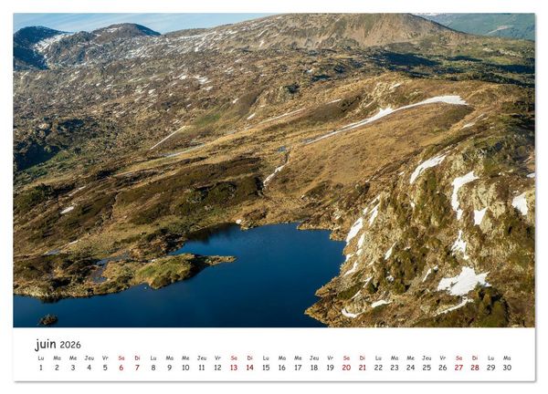 Produktbild: Les hauts de Belledonne les Alpes vues du ciel (Calendrier mural 2026 DIN A4 vertical), CALVENDO calendrier mensuel
