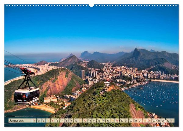 Produktbild: Rio de Janeiro, Stadt des Sonnenscheins (hochwertiger Premium Wandkalender 2025 DIN A2 quer), Kunstdruck in Hochglanz