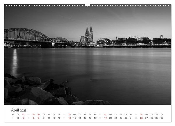 Produktbild: K&ouml;ln - monochrome Ansichten (Wandkalender 2026 DIN A2 quer), CALVENDO Monatskalender