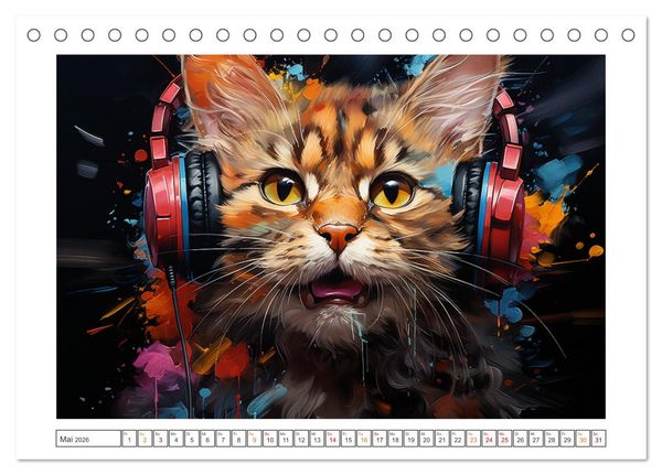Produktbild: Musik Safari (Tischkalender 2026 DIN A5 quer), CALVENDO Monatskalender