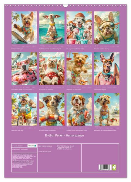 Produktbild: Endlich Ferien - Humorszenen (Wandkalender 2026 DIN A2 hoch), CALVENDO Monatskalender