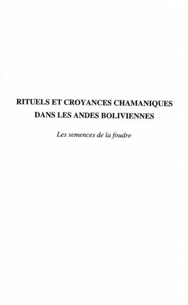 Produktbild: Rituels Et Croyances Chamaniques Dans Les Andes Boliviennes
