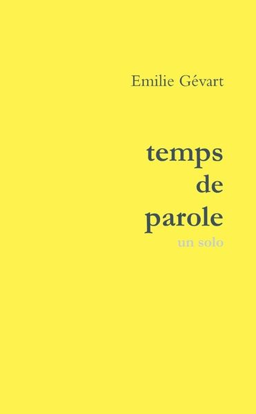 Produktbild: Temps de parole
