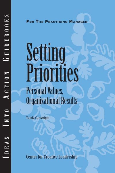 Produktbild: Setting Priorities: Personal Values, Organizational Results