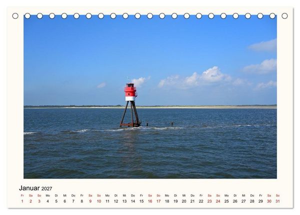 Produktbild: Borkum - Ruhig inmitten der Wogen (Tischkalender 2027 DIN A5 quer), CALVENDO Monatskalender