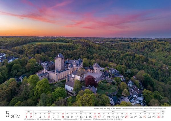 Produktbild: Schloss Burg und Burg an der Wupper 2027 Bildkalender A3 quer, spiralgebunden