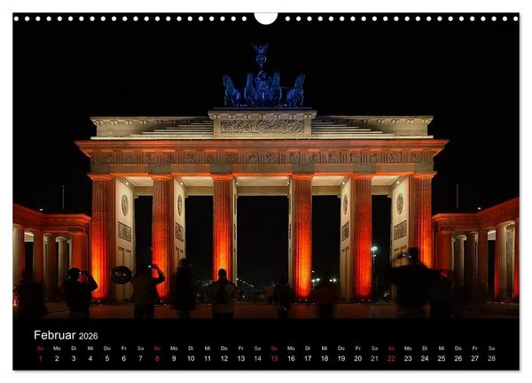 Produktbild: Berlin bei Nacht (Wandkalender 2026 DIN A3 quer), CALVENDO Monatskalender