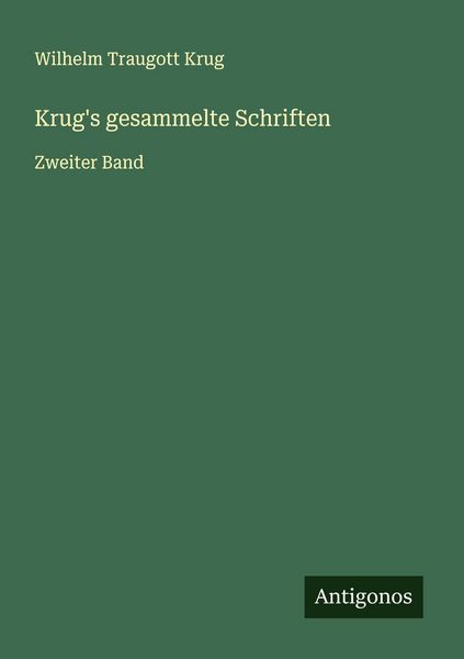 Produktbild: Krug's gesammelte Schriften