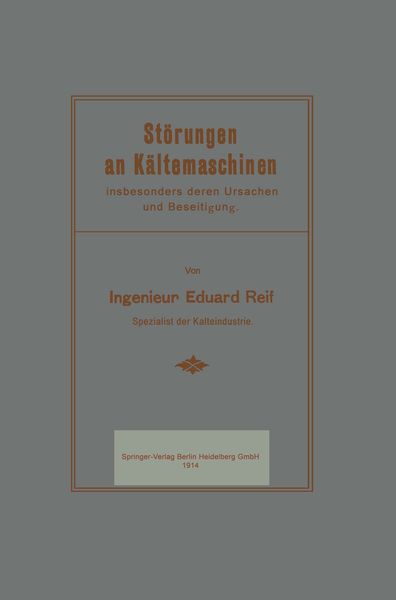 Produktbild: St&ouml;rungen an K&auml;ltemaschinen