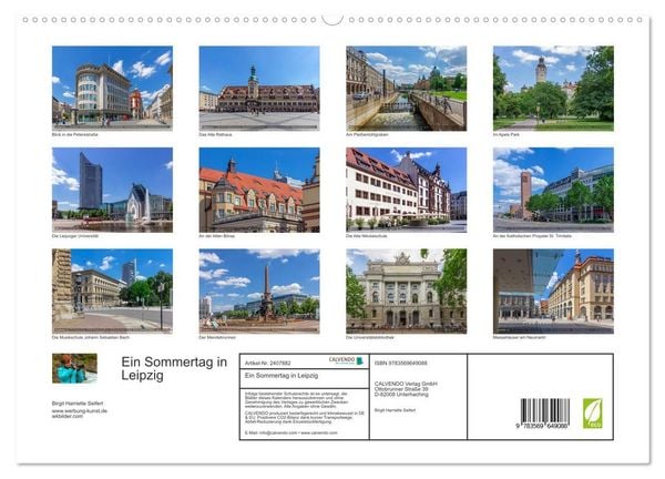 Produktbild: Ein Sommertag in Leipzig (hochwertiger Premium Wandkalender 2027 DIN A2 quer), Kunstdruck in Hochglanz