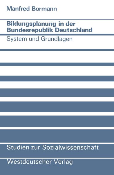 Produktbild: Bildungsplanung in der Bundesrepublik Deutschland