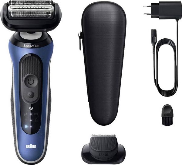 Produktbild: Braun 62-B1200s Series 6 Rasierer abwaschbar Blau